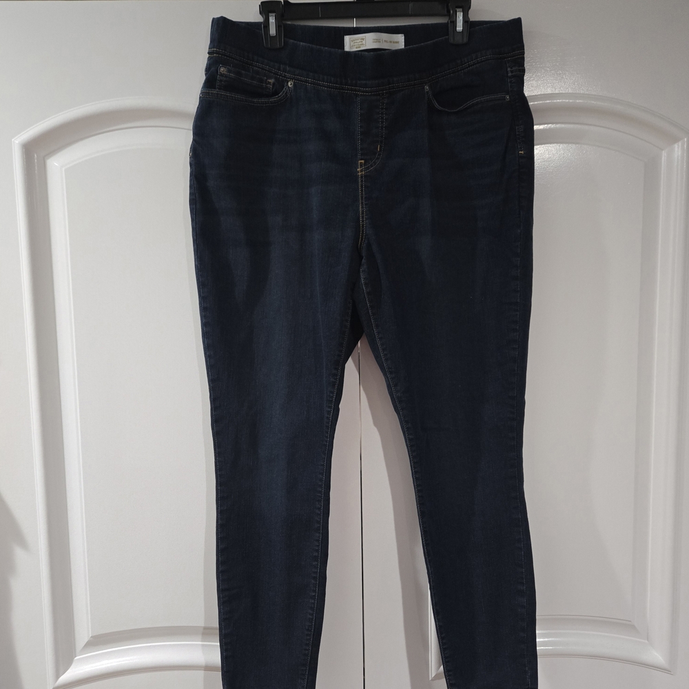 Levi's Dark Blue Jeggings with High Waist and Slim Fit